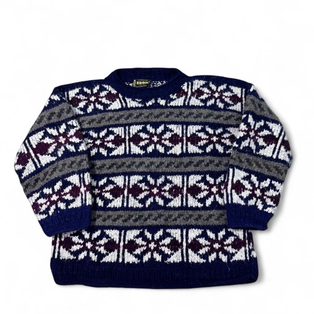 Hand-knit wool sweater from Equador